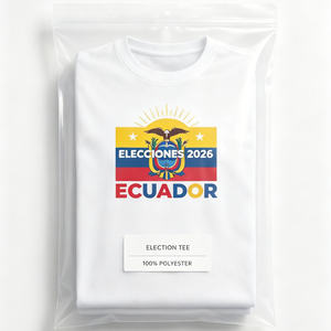 Camiseta de Campaña Elecciones 2026 de Ecuador, Personalizada con la Bandera de Ecuador, Estampado del Escudo de Armas, Poliéster, Camiseta Promocional Electoral - Product Image 6