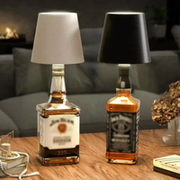 Lampe de nuit LED rechargeable moderne phares de bouteille de vin lumières d'ambiance lampes de bureau décoratives cadeaux USB charge veilleuses