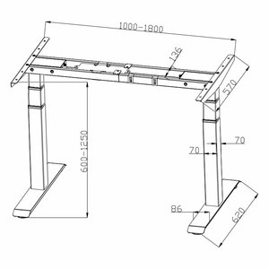 Escritorio De Pie ajustable eléctrico de doble motor NBHY, marco de escritorio ajustable en altura, soporte para sentarse, escritorio, muebles de oficina de lujo - Product Image 5
