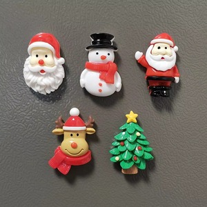 Imanes de resina navideños, diseños de árbol de muñeco de nieve de Santa para nevera, hogar, oficina, decoración, cocina, regalo de vacaciones - Product Image 1
