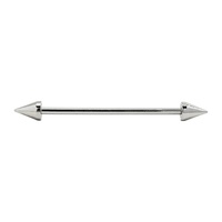 Pour le bricolage : Pendentif porte-clés de Wenzhou en métal, à double tête, avec rivets à pointe punk, tête de balle, tige perlée style rock et design géométrique