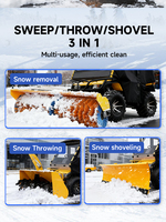 Grande balayeuse à neige routière, machine à éjecter la neige, charrue à neige à quatre roues motrices, souffleuse à neige ATV avec moteur Loncin
