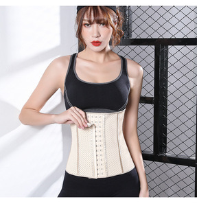 Ceinture de maintien abdominale pour femmes, en <span class=keywords><strong>latex</strong></span>, avec trous ronds, pour le sport et le fitness, ceinture de maintien de la taille, ceinture abdominale, 19 os en acier - Product Image 3