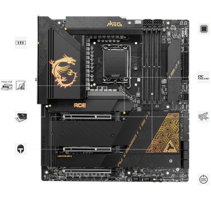 เมนบอร์ด MSI God of War MEG Z790 A-CE WIFI 7 DDR5 รุ่นใหม่ล่าสุด รองรับ CPU14700KF/14900K รองรับซีพียูรุ่นที่ 12/13/14 เมนบอร์ด Z790 - Product Image 2