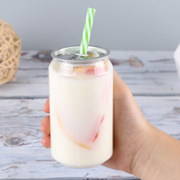 Bouteilles de jus en plastique transparent de qualité alimentaire 250 ml, best-seller, avec bouchons à anneau de traction facile pour thé au lait, boissons froides, soda, champagne