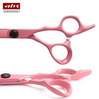 Ciseaux de coiffure professionnels roses de 6 pouces pour salon de beauté, avec kit de ciseaux à effiler en acier inoxydable japonais 440C
