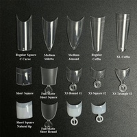 500 pièces/boîte Non C courbe XXL Extra Long cercueil ongles conseils demi couverture ABS 3XL cercueil carré en gros français faux ongles conseils