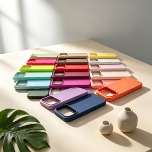 Coque de téléphone portable en silicone pur couleur premium pour <span class=keywords><strong>iPhone</strong></span> 17 Pro Max – Housse de protection légère - Product Image 3