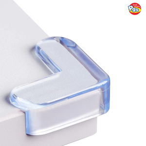 Protections d'<span class=keywords><strong>angle</strong></span> souples en PVC transparent adhésif en forme de L, écologiques et durables, pour la sécurité des bébés sur les tables et les meubles - Product Image 1