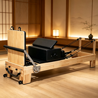 Reformer de Pilates Cross Training Oak con Sistema de Doble Resorte para Entrenamientos Mixtos, Reformer de Pilates, Equipo de Yoga