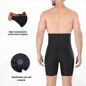 Pantaloni corti a compressione a vita alta da <span class=keywords><strong>uomo</strong></span> con slip Boxer per il controllo della pancia - Product Image 4