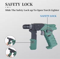 Pistolet à flamme à jet spécialisé pour la cuisine, avec logo personnalisable, lumière LED portable, flamme à haute température, idéal pour griller le steak