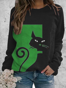 Áo hoodie Thiểu Số cổ tròn phong cách Quốc gia cổ áo Nhật Bản Mallow phun nghệ thuật in 2024 Mùa Thu/Mùa Đông - Product Image 2