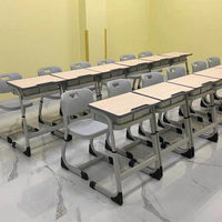 Haute qualité université étude école bureau et chaise ensemble classe étudiants école chaises et Tables métal moderne 360*150mm