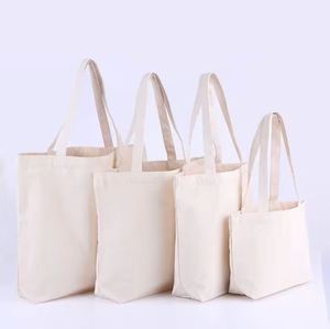 Sac fourre-tout réutilisable en toile de coton de 12 oz avec poche intérieure, sac de courses uni avec motif de lettres - Product Image 1