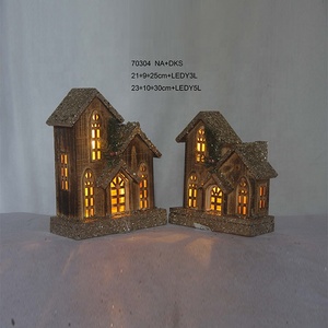 LED-Lit <span class=keywords><strong>Lemax</strong></span> Village House Pequeñas decoraciones de madera para <span class=keywords><strong>Navidad</strong></span> para decoraciones navideñas y manualidades - Product Image 4