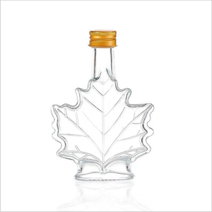 Bouteille en verre en forme de feuille d'<span class=keywords><strong>érable</strong></span>, 1 pièce, 100ml, nouveau design, pour Vodka - Product Image 4