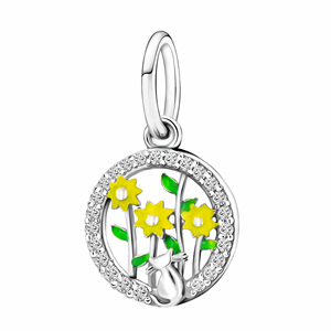 Hạt charm hình thú, hoa và cây, bán buôn, chất lượng cao, bạc 925, men, zircon đỏ thời trang, quà kỷ niệm - Product Image 3