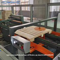 Nouvelle Ligne de Clouage Industrielle Entièrement Automatique à Grande Vitesse pour Palettes en Bois, avec Plancheuse à Bois et Palettes à Blocs, Contrôle PLC, 380V, 4-6 palettes/min