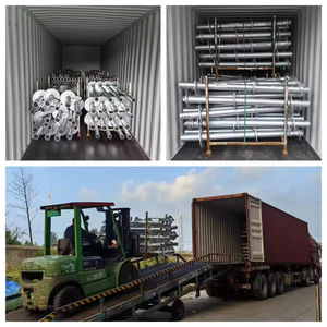 <span class=keywords><strong>Poteau</strong></span> d'ancrage à vis de fondation en acier au carbone Q235B galvanisé à chaud, entièrement fileté, diamètre 76-114 mm pour projets de fondations - Product Image 6