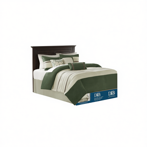 Ensemble de couette DB Super King Size 7 pièces en coton lavé à motif végétal pour la maison, printemps-été - Product Image 1