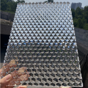 Grande <span class=keywords><strong>plaque</strong></span> acrylique diamantée hexagonale haute lampe d'éclairage en <span class=keywords><strong>plexiglas</strong></span> <span class=keywords><strong>transparent</strong></span> cloison d'écran d'accueil PMMA - Product Image 2