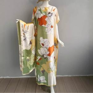 Kadın Afrika Tarzı Baskılı Kısa Kollu Elbise Müslüman Uzun Elbise Abaya Orta Doğu Elbiseleri Kaftan Moda - Product Image 5