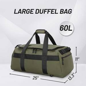 กระเป๋าเป้สะพายหลังแบบผ้าใบขนาดใหญ่ 60 ลิตร สำหรับเดินป่า ปีนเขา ท่องเที่ยว ใส่รองเท้าได้ เหมาะสำหรับผู้ชาย - Product Image 2