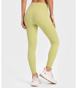 Logo personnalisé Vente en gros Collants de yoga et de fitness côtelés à haute élasticité Pantalons Legging pour femmes, entraînement, course, entraînement, vêtements de sport - Product Image 3