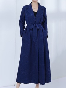 Abrigo Floral plisado Miyake con patrón de encaje Balt Personalizar Abaya Luxuiry Large <span class=keywords><strong>Max</strong></span> Chaqueta larga elegante de cuello ancho para mujer - Product Image 4
