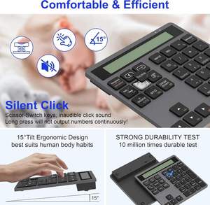 CE ROHS Portable 34keys ABS 2.4G Wireless Teclado Numeric bluetooth Numeric Keypad Numpad Keyboard - Product Image 5