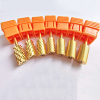 Broca de carburo de uñas de barril grande redondeado caliente para taladro grueso 3/32 para limas de uñas de manicura, plata y oro