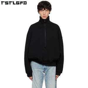 Durable Écologique Surdimensionné 350-500 Gsm Heavyweight Fleece Sweatshirt Quarter Zipup Half Zip pour l'hiver - Product Image 2