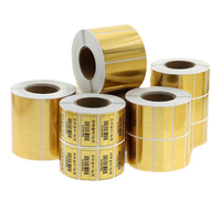 Étiquette autocollante en aluminium métallique résistante à la chaleur, imprimable par transfert thermique, or, argent, polyester, rouleau d'autocollants brossés