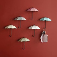 Cuisine créative salle de bain mignon bâton porte petit plastique parapluie mural crochet