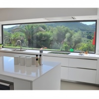 Ventanas Fijas de Vidrio de Aleación de Aluminio Personalizadas para Hotel y Villa, Ventanas de Doble Acristalamiento para Escaparates y Patios en Venta