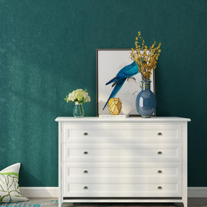 HotBlue sólido Mediterráneo impermeable papel pintado estilo INS TV fondo verde oscuro dormitorio papel pintado - Product Image 2