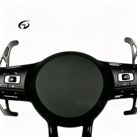 Volant en fibre de carbone forgé avec LED, compatible avec Volkswagen MK7 MK6 GOLF 7 GOLF 6 R Sportsvan Touran Mk2 Teramont Tiguan Mk2