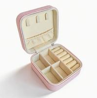 Boîte à bijoux classique en cuir PU de haute qualité, organisateur personnalisé, petit sac de rangement portable pour boucles d'oreilles, colliers et bagues, tendance