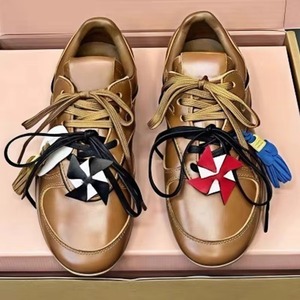 Vintage Leather Removable Pinwheel Tassel <b>Soft</b> Comfortable All Match Daily Casual Designer Sneakers for Women Flat <b>Shoes</b> - Product Image 2