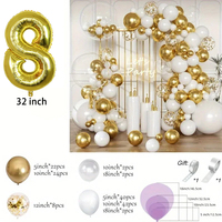 Kits de guirlandes de ballons en latex imprimés en lettrage doré à chaud pour la décoration de la maison, les baby showers, les anniversaires, les mariages et les fêtes