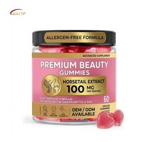 Gummies de Vitamines Fer Zinc Marque Blanche pour la Croissance Capillaire, Soutien au Métabolisme des Graisses et des Protéines, Supplément de Kératine et Collagène, Étiquette Personnalisée OEM