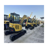 Excavatrice Yanmar Vio60 d'occasion d'origine japonaise, 6 tonnes, excavatrice sur chenilles miniature Yanmar Vio60 55 35 80 d'occasion, machines de travail à bas prix à vendre