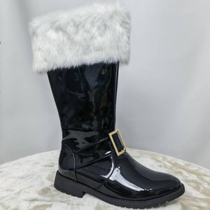 Stivali <span class=keywords><strong>di</strong></span> <span class=keywords><strong>Babbo</strong></span> <span class=keywords><strong>Natale</strong></span> in Pelle PU con Pelliccia Bianca per Capodanno e <span class=keywords><strong>Natale</strong></span>, Costumi <span class=keywords><strong>di</strong></span> Halloween, Stivaletti Taglia Grande, Vendita all'Ingrosso - Product Image 2