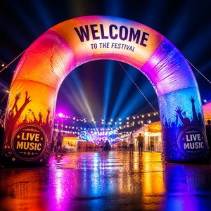 Arco Inflable Personalizado con Logotipo para Exteriores, Arco Inflable de Tela Oxford para Eventos Musicales - Product Image 4