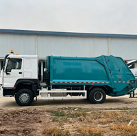 Camion de ramassage des déchets à haute capacité de charge HOWO 16CBM, véhicule de transport et de compression des ordures pour l'assainissement municipal