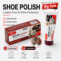 Betún para Zapatos de Cuero con Aceite de Oveja Black Bull de 70g, Antimoho, para Todas las Estaciones, con Función de Fácil Limpieza