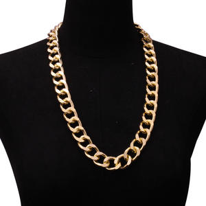 Collar de Cadena de Moda, Dorado, Grueso, Geométrico, de Aleación de Zinc, Joyería Masculina, Regalo - Product Image 5