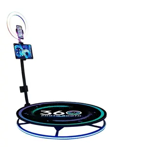 Photomaton 360 con aro led cuadrado spin nouveau trendy moins cher 360 fournisseur de cabine vidéo fabricant pour événements ou locations avec