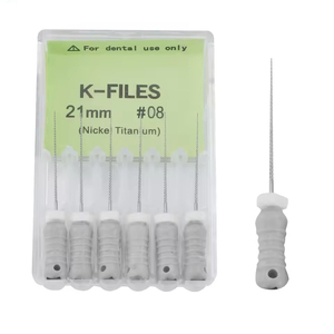 Professionele Tandheelkundige <span class=keywords><strong>NITI</strong></span> <span class=keywords><strong>K</strong></span>-<span class=keywords><strong>Files</strong></span> 21mm 25mm 6-delige verpakking Handmatig te gebruiken Endodontische <span class=keywords><strong>Files</strong></span> Wortelkanaalinstrumenten voor tandheelkundige wortelkanaalbehandeling - Product Image 3